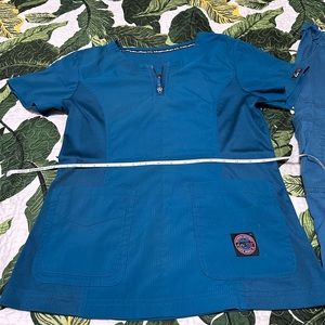Koi lite stretch blue scrubs medium regular